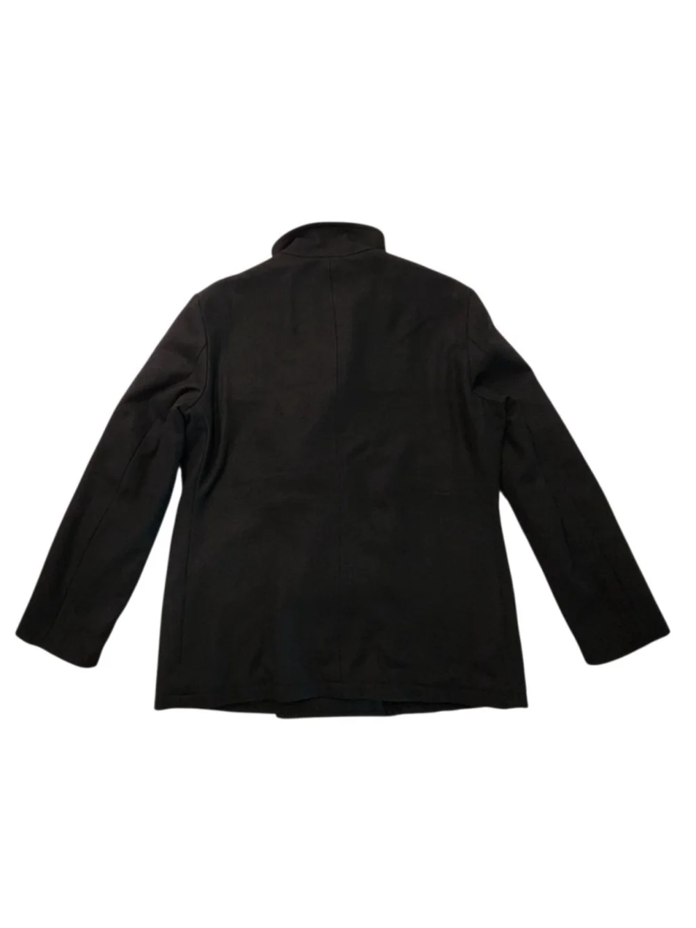 J. Crew Men's Wool Pea Coat XL Black Thinsulate Lined Quilted Winter Jacket